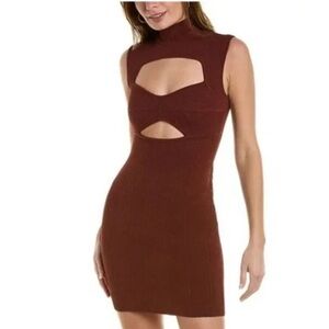 NWT Authentic Herve Leger Ottoman Cut Out Mini dress